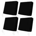 thumbnail image 1 of Outdoor Patio Cushion Covers 4 Pack Black Patio Chair Cushion Covers with Ties and Zipper Solid Color Waterproof Outdoor Seat Cushion Covers for Patio Furniture 20"x18", 1 of 9