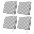 thumbnail image 1 of Outdoor Patio Cushion Covers 4 Pack Black Stripe Patio Chair Cushion Covers with Ties and Zipper Vertical Striped Waterproof Outdoor Seat Cushion Covers for Patio Furniture 20"x18", 1 of 9