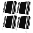 thumbnail image 1 of Outdoor Patio Cushion Covers 4 Pack Black Striped Patio Chair Cushion Covers with Ties and Zipper Classic Farmhouse Stripes Waterproof Outdoor Seat Cushion Covers for Patio Furniture 22"x22", 1 of 8