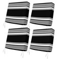thumbnail image 1 of Outdoor Patio Cushion Covers 4 Pack Black Striped Patio Chair Cushion Covers with Ties and Zipper Classic Farmhouse Stripes Waterproof Outdoor Seat Cushion Covers for Patio Furniture 24"x24", 1 of 9