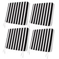 thumbnail image 1 of Outdoor Patio Cushion Covers 4 Pack Black White Stripes Patio Chair Cushion Covers with Ties and Zipper Waterproof Outdoor Seat Cushion Covers for Patio Furniture 20"x18", 1 of 9