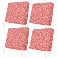 thumbnail image 1 of Outdoor Patio Cushion Covers 4 Pack Coral Pink Eucalyptus Leaves Patio Chair Cushion Covers Botanical Vine Branches Farmhouse Waterproof Outdoor Seat Cushion Covers for Patio Furniture 20"x18", 1 of 9