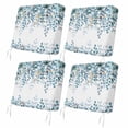 thumbnail image 1 of Outdoor Patio Cushion Covers 4 Pack Eucalyptus Leaves Patio Chair Cushion Covers with Ties and Zipper Berry Leaf Branch Teal Waterproof Outdoor Seat Cushion Covers for Patio Furniture 22"x20", 1 of 9
