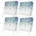 thumbnail image 1 of Outdoor Patio Cushion Covers 4 Pack Eucalyptus Leaves Patio Chair Cushion Covers with Ties and Zipper Blue Green Waterproof Outdoor Seat Cushion Covers for Patio Furniture 24"x24", 1 of 8