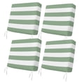 thumbnail image 1 of Outdoor Patio Cushion Covers 4 Pack Forest Green Stripes Patio Chair Cushion Covers with Ties and Zipper Modern Parallel Lines Waterproof Outdoor Seat Cushion Covers for Patio Furniture 22"x22", 1 of 9