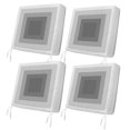 thumbnail image 1 of Outdoor Patio Cushion Covers 4 Pack Gray Gradient Squares Patio Chair Cushion Covers with Ties and Zipper Layered Geometric Waterproof Outdoor Seat Cushion Covers for Patio Furniture 20"x18", 1 of 9