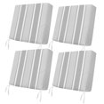 thumbnail image 1 of Outdoor Patio Cushion Covers 4 Pack Gray White Stripes Patio Chair Cushion Covers with Ties and Zipper Lines Modern Vertical Stripes Waterproof Outdoor Seat Cushion Covers for Patio Furniture 20"x18", 1 of 9