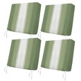 thumbnail image 1 of Outdoor Patio Cushion Covers 4 Pack Green Ombre Patio Chair Cushion Covers with Ties and Zipper Sage Green Ombre White Stripes Waterproof Outdoor Seat Cushion Covers for Patio Furniture 20"x18", 1 of 9