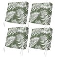 thumbnail image 1 of Outdoor Patio Cushion Covers 4 Pack Green Palm Leaf Patio Chair Cushion Covers with Ties and Zipper Waterproof Outdoor Seat Cushion Covers for Patio Furniture 24"x24", 1 of 9