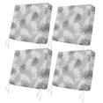 thumbnail image 1 of Outdoor Patio Cushion Covers 4 Pack Grey Leaf Patio Chair Cushion Covers with Ties and Zipper Waterproof Outdoor Seat Cushion Covers for Patio Furniture 20"x18", 1 of 7