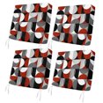thumbnail image 1 of Outdoor Patio Cushion Covers 4 Pack Mid Century Geometric Patio Chair Cushion Covers with Ties and Zipper Abstract Modern Red Waterproof Outdoor Seat Cushion Covers for Patio Furniture 22"x20", 1 of 7