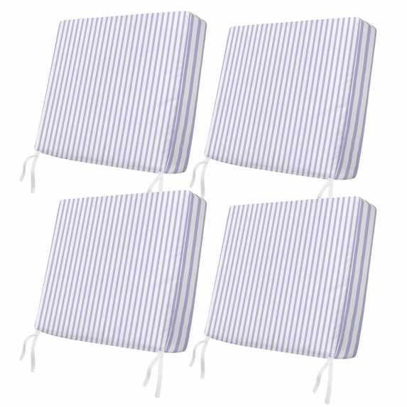 Outdoor Patio Cushion Covers 4 Pack Minimalist Lavender Striped Patio Chair Cushion Covers Modern Art Vertical Line Print Waterproof Outdoor Seat Cushion Covers for Patio Furniture 22"x22"