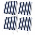 thumbnail image 1 of Outdoor Patio Cushion Covers 4 Pack Navy Blue Striped Patio Chair Cushion Covers with Ties and Zipper Rustic Farmhouse Stripes Waterproof Outdoor Seat Cushion Covers for Patio Furniture 20"x18", 1 of 9