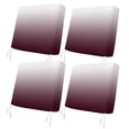 thumbnail image 1 of Outdoor Patio Cushion Covers 4 Pack Ombre Red Patio Chair Cushion Covers with Ties and Zipper Wine Red White Waterproof Outdoor Seat Cushion Covers for Patio Furniture 20"x18", 1 of 9