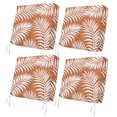 thumbnail image 1 of Outdoor Patio Cushion Covers 4 Pack Orange Palm Leaf Patio Chair Cushion Covers with Ties and Zipper Waterproof Outdoor Seat Cushion Covers for Patio Furniture 24"x24", 1 of 9