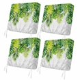 thumbnail image 1 of Outdoor Patio Cushion Covers 4 Pack Palm Leaves Patio Chair Cushion Covers with Ties and Zipper Waterproof Outdoor Seat Cushion Covers for Patio Furniture 24"x24", 1 of 9