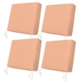 thumbnail image 1 of Outdoor Patio Cushion Covers 4 Pack Peach Pink Patio Chair Cushion Covers with Ties and Zipper Solid Color Waterproof Outdoor Seat Cushion Covers for Patio Furniture 24"x24", 1 of 9