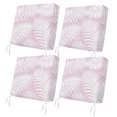 thumbnail image 1 of Outdoor Patio Cushion Covers 4 Pack Pink Palm Leaf Patio Chair Cushion Covers with Ties and Zipper Waterproof Outdoor Seat Cushion Covers for Patio Furniture 20"x18", 1 of 9
