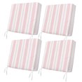thumbnail image 1 of Outdoor Patio Cushion Covers 4 Pack Pink Striped Patio Chair Cushion Covers with Ties and Zipper Rustic Farmhouse Stripes Waterproof Outdoor Seat Cushion Covers for Patio Furniture 22"x20", 1 of 8