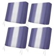 thumbnail image 1 of Outdoor Patio Cushion Covers 4 Pack Purple Ombre Patio Chair Cushion Covers with Ties and Zipper Purple Ombre White Stripes Waterproof Outdoor Seat Cushion Covers for Patio Furniture 24"x24", 1 of 9