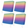 thumbnail image 1 of Outdoor Patio Cushion Covers 4 Pack Rainbow Striations Patio Chair Cushion Covers with Ties and Zipper Retro Dark Purple Neon Bands Waterproof Outdoor Seat Cushion Covers for Patio Furniture 22"x22", 1 of 9