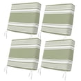 thumbnail image 1 of Outdoor Patio Cushion Covers 4 Pack Sage Green Striped Patio Chair Cushion Covers with Ties and Zipper Classic Farmhouse Stripes Waterproof Outdoor Seat Cushion Covers for Patio Furniture 20"x18", 1 of 9