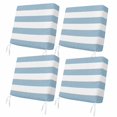 thumbnail image 1 of Outdoor Patio Cushion Covers 4 Pack Sky Blue Stripes Patio Chair Cushion Covers with Ties and Zipper Modern Artistic Parallel Lines Waterproof Outdoor Seat Cushion Covers for Patio Furniture 22"x22", 1 of 9