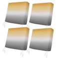 thumbnail image 1 of Outdoor Patio Cushion Covers 4 Pack Yellow and Grey Ombre Patio Chair Cushion Covers with Ties and Zipper Gradient Color Waterproof Outdoor Seat Cushion Covers for Patio Furniture 22"x20", 1 of 9