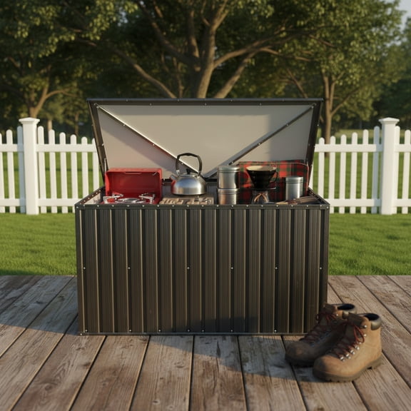 Outdoor Patio Deck Box for Cushions, Tools & Toys, Weather-Resistant Garden Storage Container for Backyard, Patio & Terrace,215 Gallons