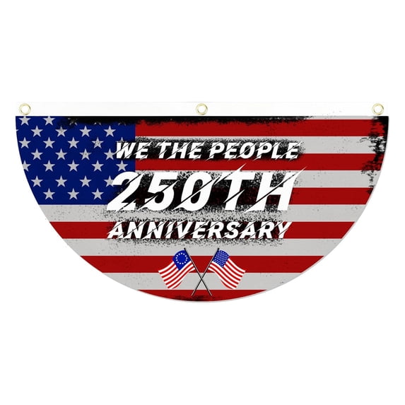 Outdoor Patio Decor, 250Th Anniversary Usa Flag, 18X36 In, Wall Hanging Decor, Patriotic Front Yard Accents, Fourth of July Outdoor Party Supplies