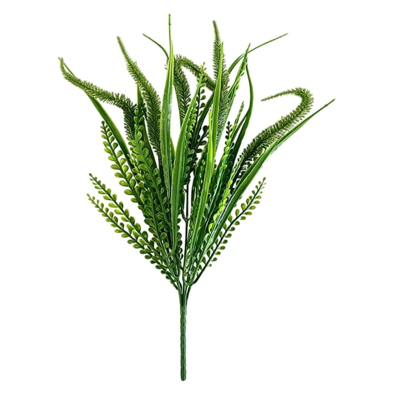 Outdoor Patio Decor, Faux Outdoor Greenery, Faux Greenery for Vase, Outdoor Greenery Uv Resistant, 4 Pack 19 Inch Green Simulation Setaria Viridis Artificial Flowers, for Backyard