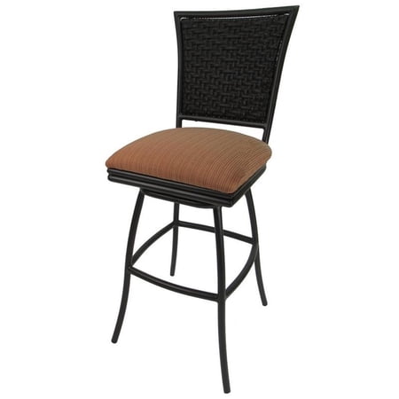 Outdoor Patio Extra Tall Spectator Swivel Armless Bar Stool 35" - Erin