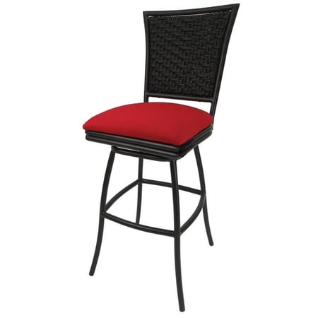 Outdoor Patio Extra Tall Spectator Swivel Armless Bar Stool 35" - Erin