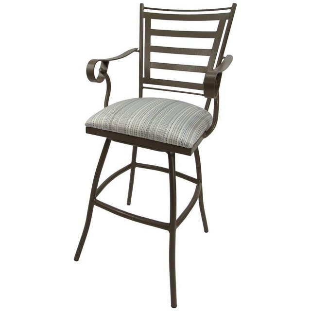 Outdoor Patio Extra Tall Spectator Swivel Bar Stool 35" Jenna