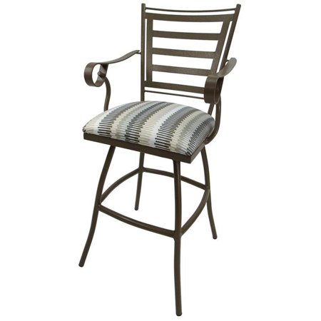Outdoor Patio Extra Tall Spectator Swivel Bar Stool 35" - Jenna