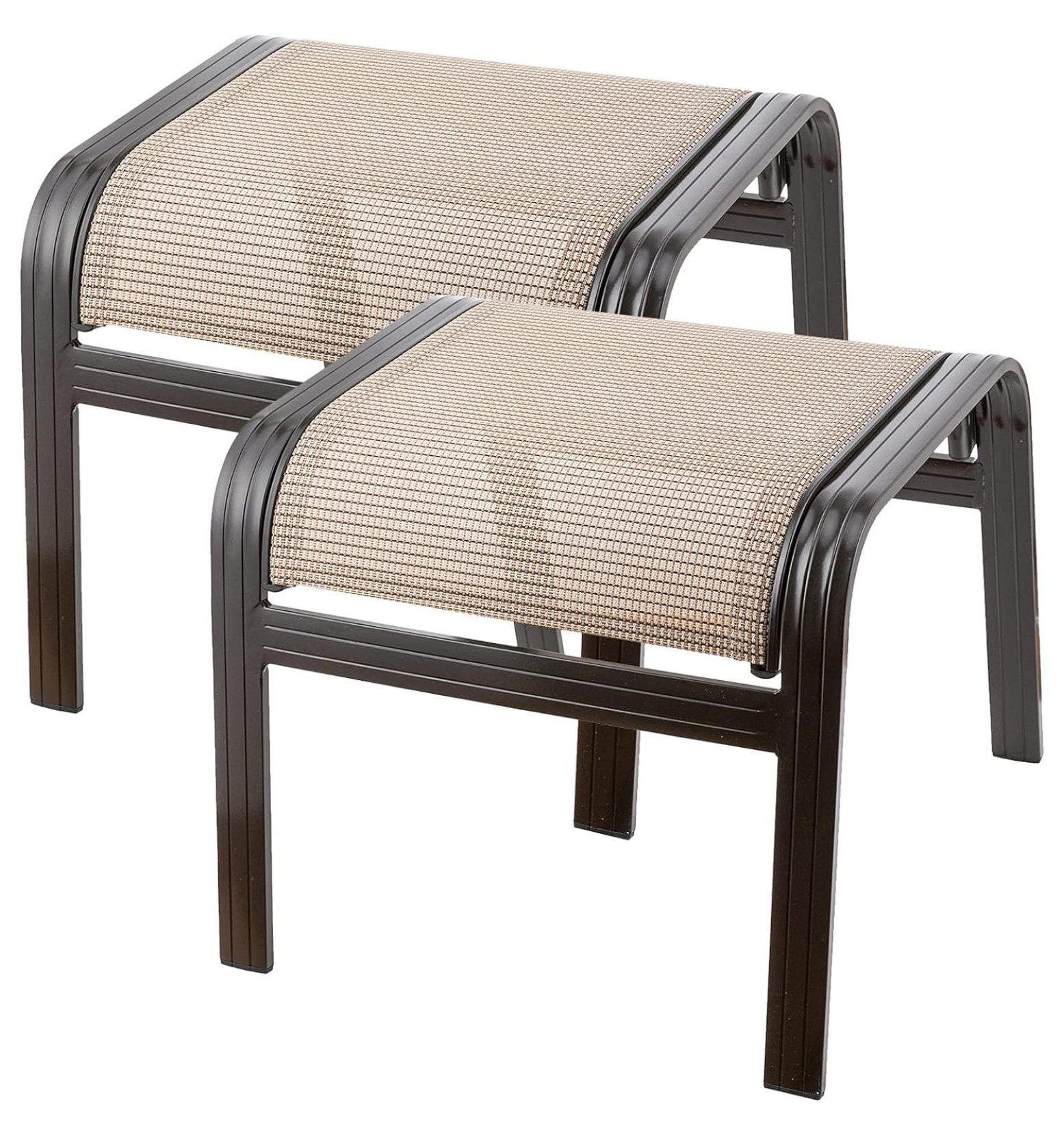 Outdoor Patio Footstools Aluminum Outdoor Ottomans Footrest Small ...