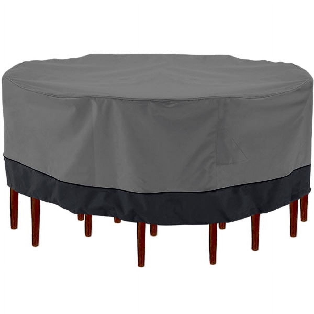 Outdoor Patio Furniture Table and Chairs Cover 94" Diameter Dark Grey ...