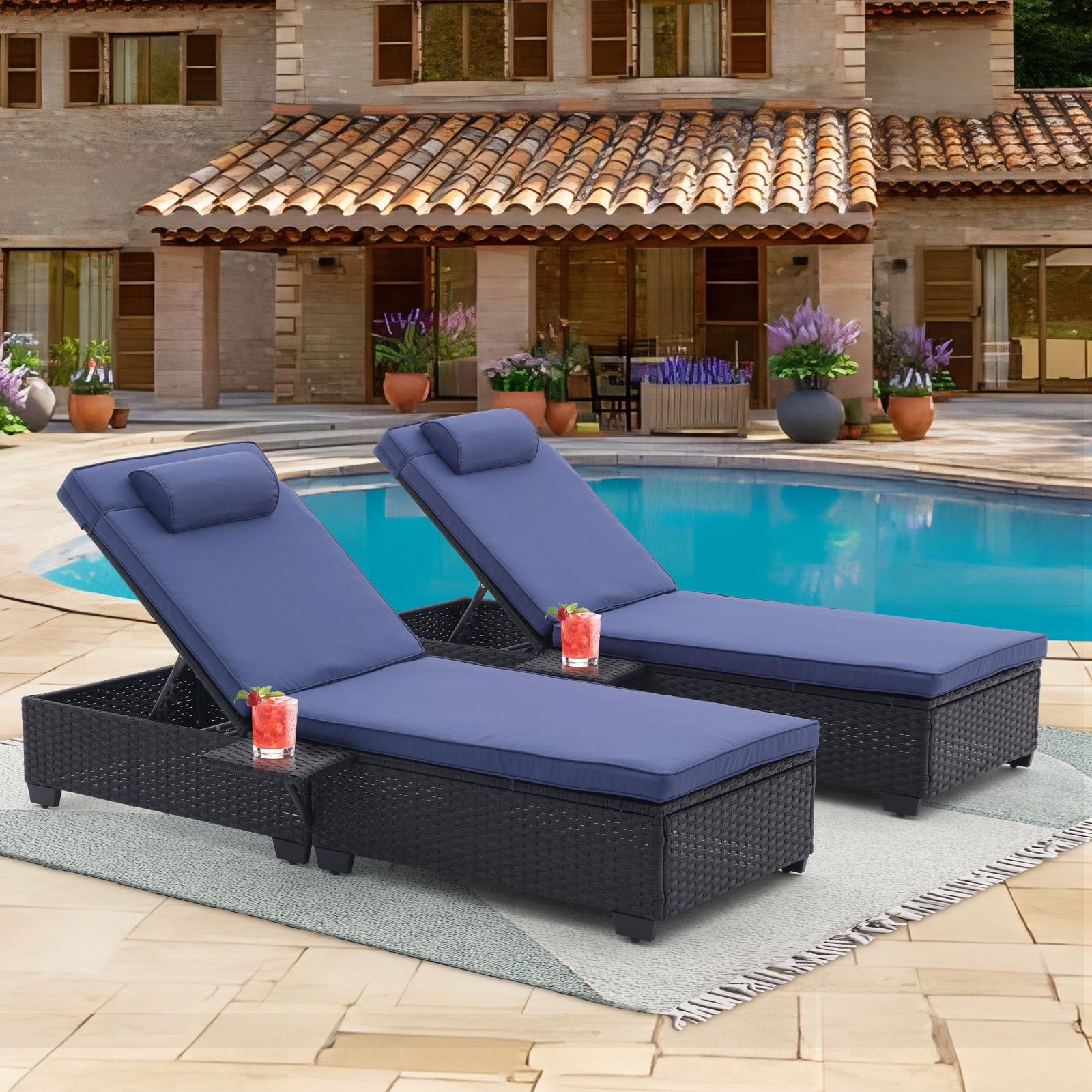 Amazon grand patio indoor outdoor recliner with coffee table 3