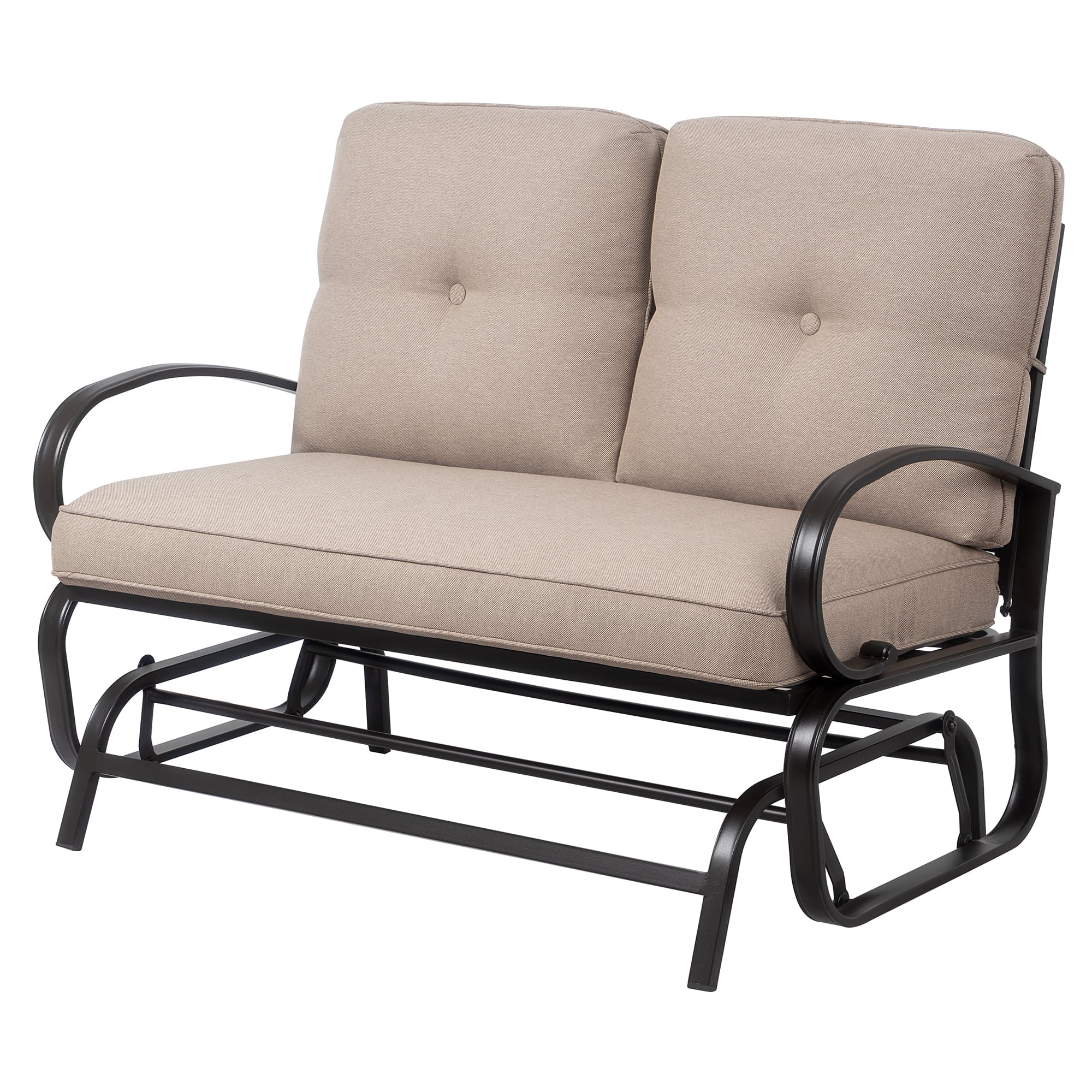Outdoor Patio Metal Swing Glider Rocking Bench,Garden Loveseat Porch