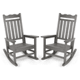 thumbnail image 1 of Outdoor Patio Rocking Chair Set of 2, Gray Garden Porch Rocker, Weather Resistant Finish, 1 of 7