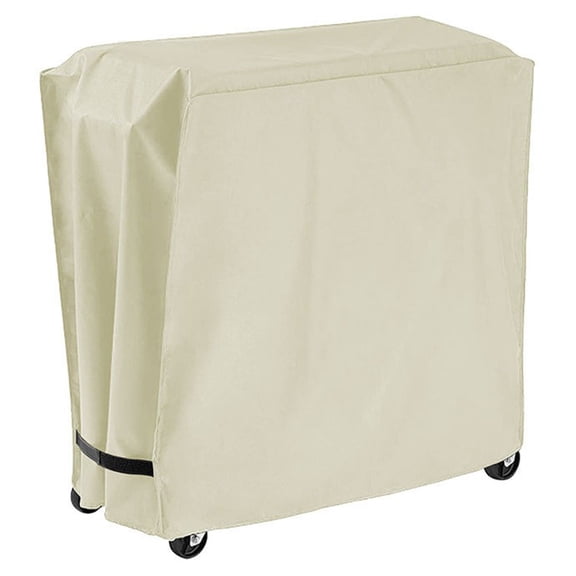 Outdoor Patio Rolling Cooler Cart ive Cover, Silver-Coated Polyester Waterproof Windproof dustsproof Shield with Handles and Straps, for Most Beverage Trolley Ice Chest(beige)