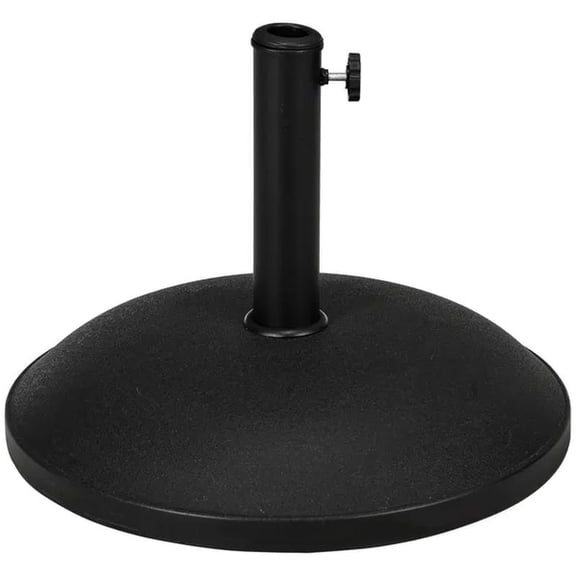 Outdoor Patio Round Cement Umbrella Stand Base for the Deck or Porch with Variable Umbrella Hole