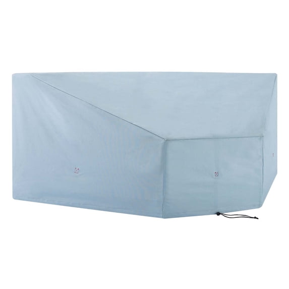 Modway Conway 80"x46" Stainless Steel and Fabric Patio Furniture Cover in Gray
