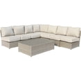 thumbnail image 1 of Outdoor Patio Set 8-Piece with Cushions, Grey Wicker Sectional Sofa Set & Table, All-Weather, 1 of 10