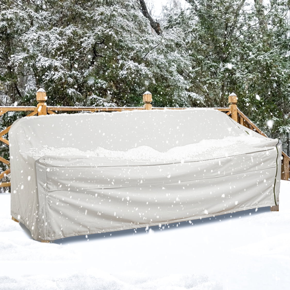 Outdoor Patio Sofa Cover Waterproof Furniture Protector, 34"x 78"x 32", Light Gray, 1 Pack