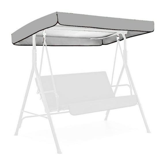 Outdoor Patio Swing Canopy Cover, Universal Replacement Top for Garden Swing Chairs, Waterproof Rainproof Sunshade, UV-Resistant Heavy Duty Fabric, 64.56x44.88 Inch