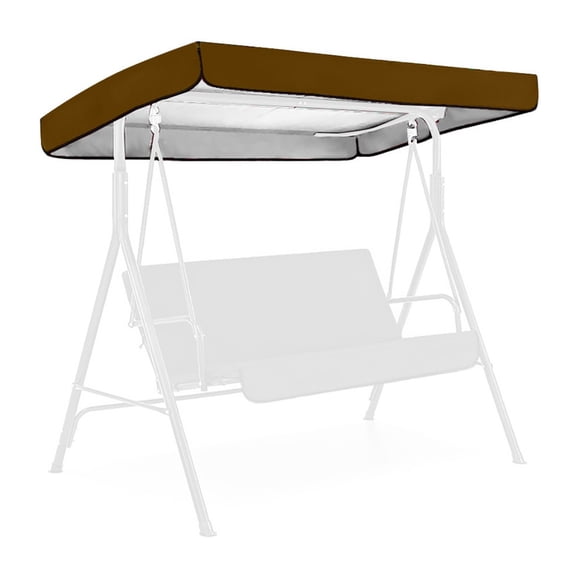 Outdoor Patio Swing Canopy Cover, Universal Replacement Top for Garden Swing Chairs, Waterproof Rainproof Sunshade, UV-Resistant Heavy Duty Fabric, 64.56x44.88 Inch