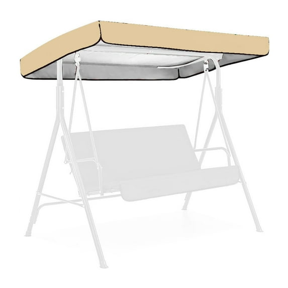 Outdoor Patio Swing Canopy Cover, Universal Replacement Top for Garden Swing Chairs, Waterproof Rainproof Sunshade, UV-Resistant Heavy Duty Fabric, 64.56x44.88 Inch