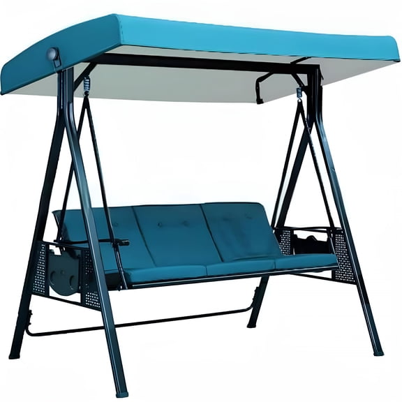 Outdoor Patio Swing Canopy Replacement Top, 3 Seat 210D Oxford