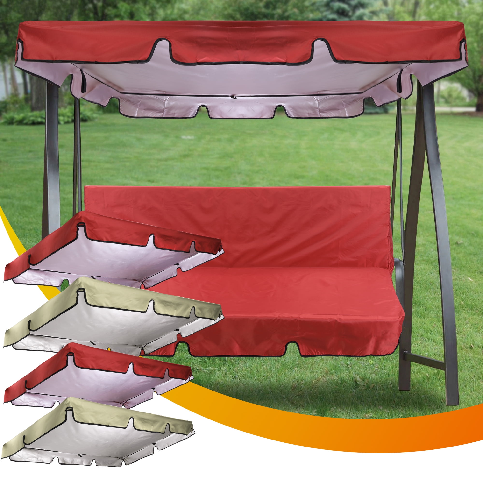 Outdoor Patio Swing Chair Canopy Replacement, Porch Swing Seat Cover ...